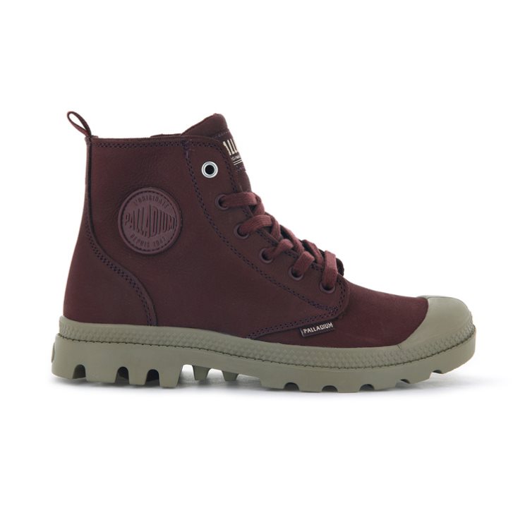 Dámské Boty Palladium Pampa Hi Zip SL Vínové | CZ NZB-78R
